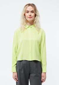 Givn Berlin Kurze Bluse GBSAVANNAH aus TENCEL™ Blouse Lime Green (Tencel)