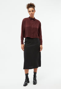 Givn Berlin Kurze Bluse GBSAVANNAH aus TENCEL™ Blouse Wine Red (Tencel)