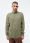Givn Berlin Langarmhemd GBKENT aus Leinen Buttoned Shirt Faded Olive (Linen)