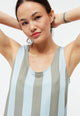 Givn Berlin Langes Kleid GBLOTTA aus LENZING™ ECOVERO™ Dress Ice Water Blue / Faded Olive (Stripes)