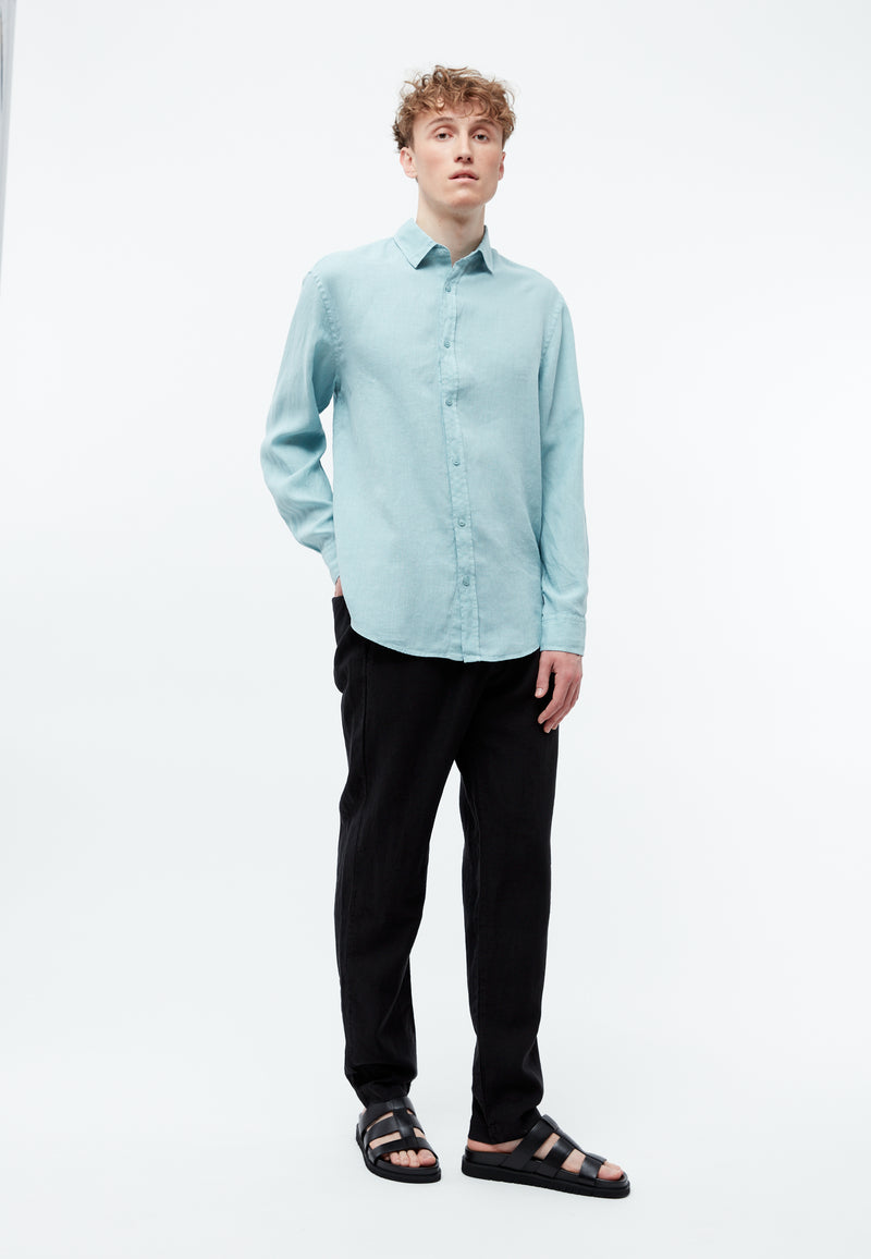 Givn Berlin Leinenhemd GBJOHN relaxed Buttoned Shirt Irish Mint (Linen)