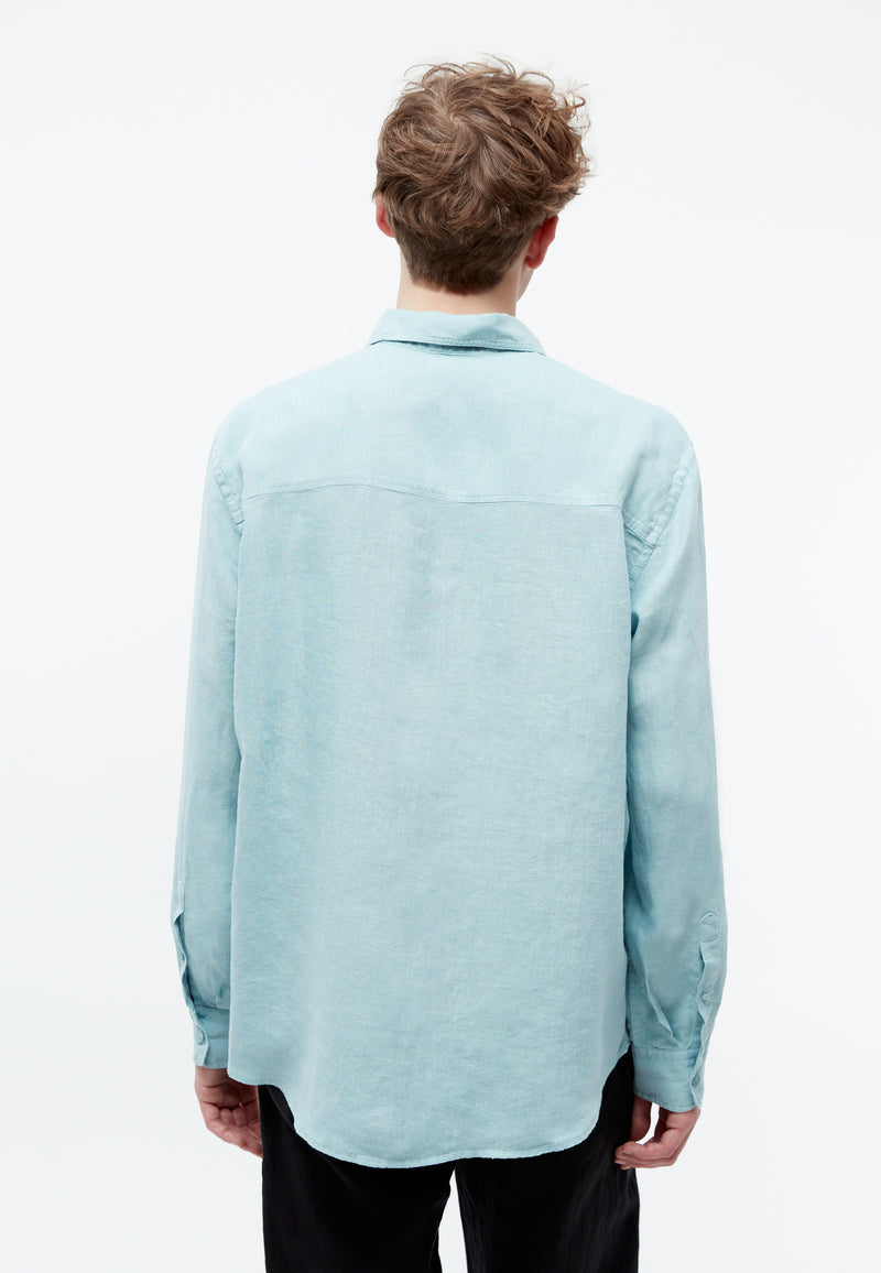 Givn Berlin Leinenhemd GBJOHN relaxed Buttoned Shirt Irish Mint (Linen)