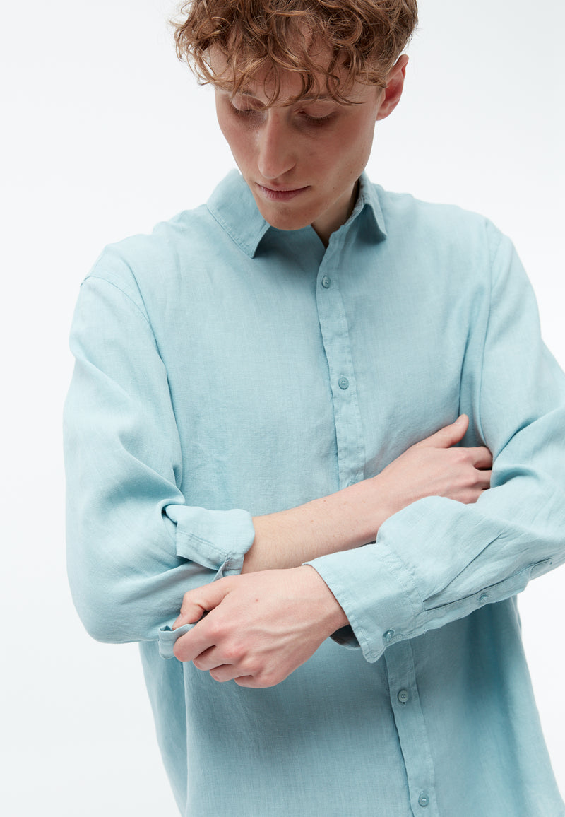 Givn Berlin Leinenhemd GBJOHN relaxed Buttoned Shirt Irish Mint (Linen)