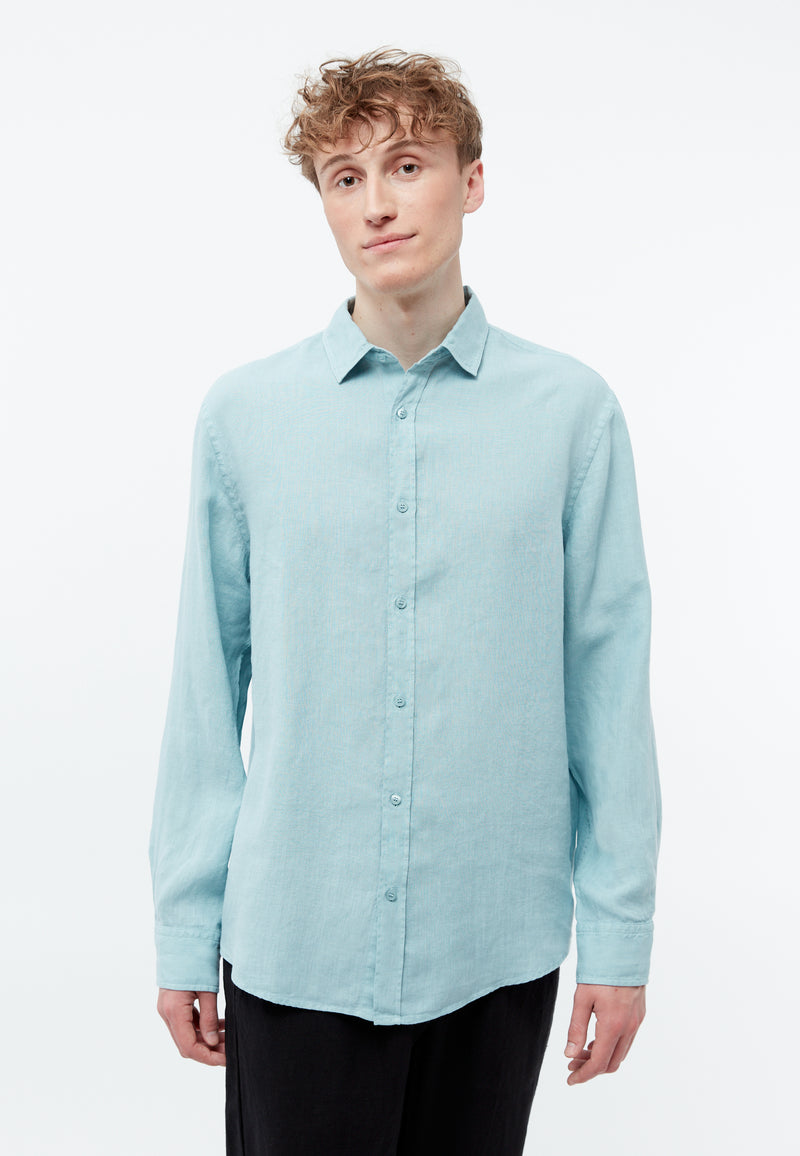 Givn Berlin Leinenhemd GBJOHN relaxed Buttoned Shirt Irish Mint (Linen)
