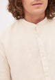 Givn Berlin Leinenhemd GBWES mit Stehkragen Buttoned Shirt Beige (Linen)
