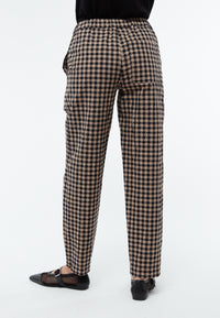 Givn Berlin Leinenhose GBHELENA mit elastischem Bund Trousers Light Taupe / Black (Structure)