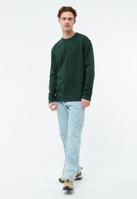 Givn Berlin Longsleeve GBPITTIE Heavyweight aus Bio-Baumwolle Longsleeve Bottle Green