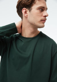 Givn Berlin Longsleeve GBPITTIE Heavyweight aus Bio-Baumwolle Longsleeve Bottle Green