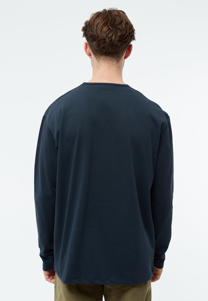 Givn Berlin Longsleeve GBPITTIE Heavyweight aus Bio-Baumwolle Longsleeve Midnight Blue