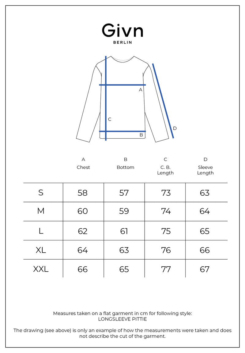 Givn Berlin Longsleeve GBPITTIE Heavyweight aus Bio-Baumwolle Longsleeve Midnight Blue