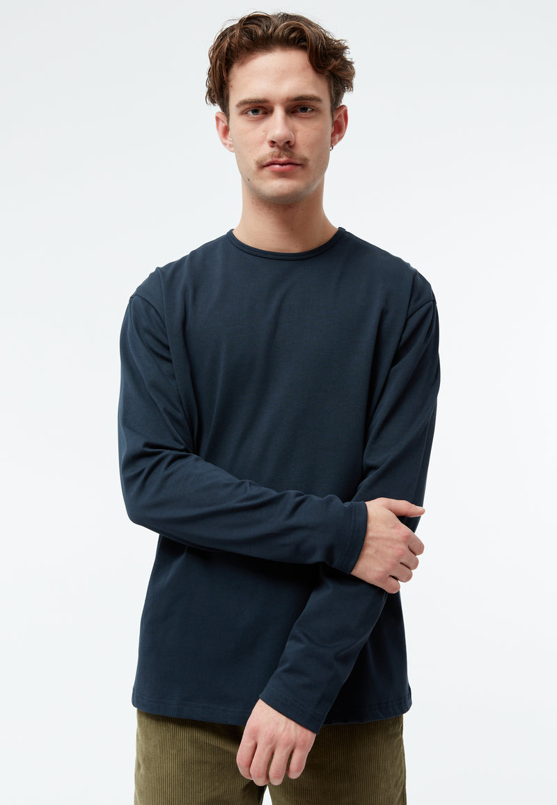 Givn Berlin Longsleeve GBPITTIE Heavyweight aus Bio-Baumwolle Longsleeve Midnight Blue