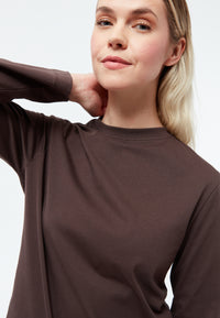 Givn Berlin Longsleeve GBROSALIE aus Bio-Baumwolle Longsleeve Coffee Brown
