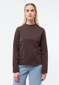 Givn Berlin Longsleeve GBROSALIE aus Bio-Baumwolle Longsleeve Coffee Brown