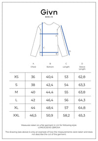 Givn Berlin Longsleeve GBROSA mit U-Boot Ausschnitt aus Bio-Baumwoll Rippjersey Longsleeve Burgundy (Rib)