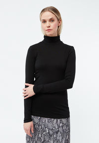 Givn Berlin Longsleeve GBVIDA aus TENCEL™ mit Rollkragen Longsleeve Black (Tencel)