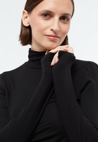 Givn Berlin Longsleeve GBVIDA aus TENCEL™ mit Rollkragen Longsleeve Black (Tencel)