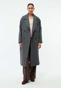 Givn Berlin Mantel GBANOUK aus recycelter Wolle Jacket Steel Grey