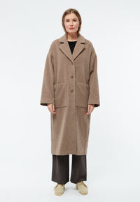 Givn Berlin Mantel  GBMINOU aus recyceltem Wollgemisch Jacket Dark Beige