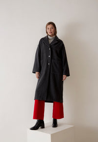 Givn Berlin Mantel  GBMINOU aus recyceltem Wollgemisch Jacket Mid Grey