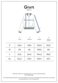 Givn Berlin Mantel GBRUBEN aus recycelter Wolle Jacket Steel Grey