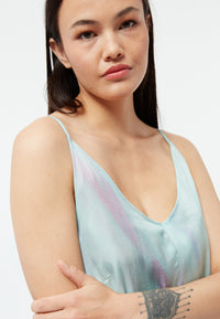 Givn Berlin Maxi-Kleid GBROXIE aus TENCEL™ mit Peach-Effekt Dress Graphite Green / English Violet (Blurry)