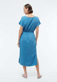 Givn Berlin Midi-Kleid GBPHILINE aus LENZING™ ECOVERO™ mit Bindegürtel Dress Gentle Blue