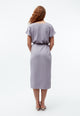 Givn Berlin Midi-Kleid GBPHILINE aus LENZING™ ECOVERO™ mit Bindegürtel Dress Lilac Grey