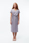 Givn Berlin Midi-Kleid GBPHILINE aus LENZING™ ECOVERO™ mit Bindegürtel Dress Lilac Grey