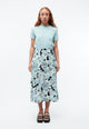Givn Berlin Midi-Rock GBVANA aus TENCEL™ Skirt Gentle Blue (Dreamy Florals)