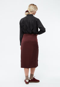 Givn Berlin Midirock GBTINA aus TENCEL™ Skirt Wine Red (Tencel)