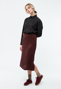 Givn Berlin Midirock GBTINA aus TENCEL™ Skirt Wine Red (Tencel)