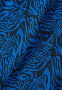 Givn Berlin Midirock GBVANA aus LENZING™ ECOVERO™ Skirt Black / Electric Blue (Tiger)