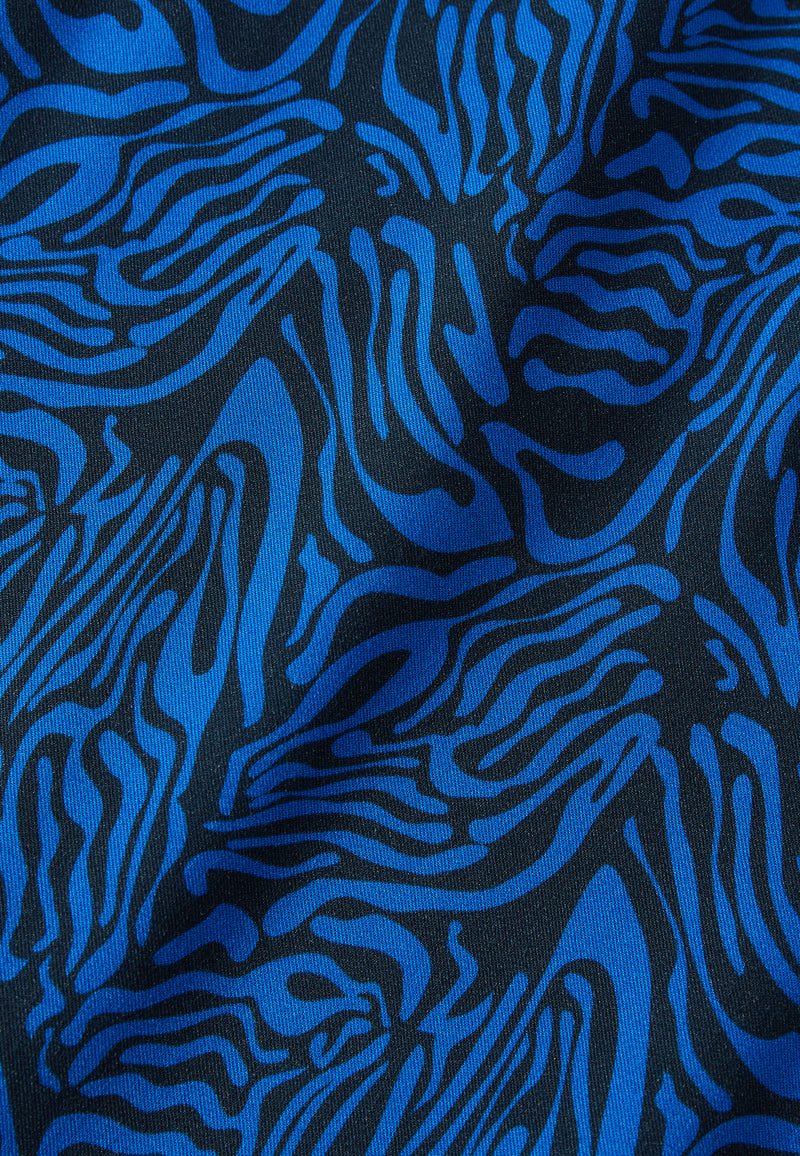 Givn Berlin Midirock GBVANA aus LENZING™ ECOVERO™ Skirt Black / Electric Blue (Tiger)