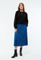 Givn Berlin Midirock GBVANA aus LENZING™ ECOVERO™ Skirt Black / Electric Blue (Tiger)