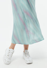 Givn Berlin Midirock GBVANA aus TENCEL™ mit Peach-Effekt Skirt Graphite Green / English Violet (Blurry)