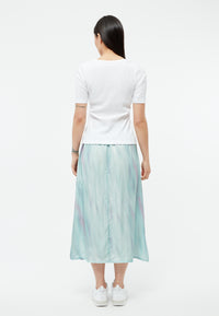 Givn Berlin Midirock GBVANA aus TENCEL™ mit Peach-Effekt Skirt Graphite Green / English Violet (Blurry)