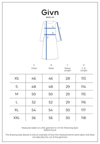 Givn Berlin Musselinkleid GBALVA aus Bio-Baumwolle mit Gürtel Dress French Blue (Musselin)