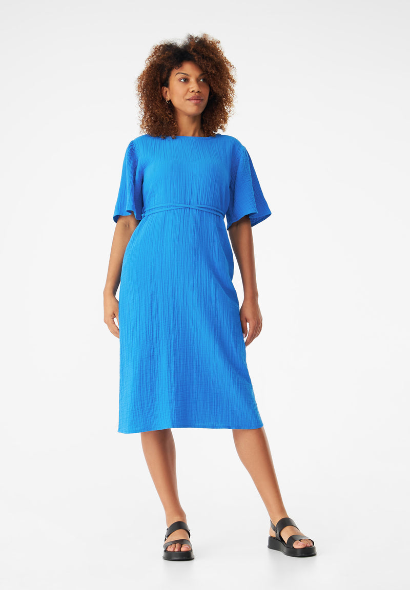 Givn Berlin Musselinkleid GBALVA aus Bio-Baumwolle mit Gürtel Dress French Blue (Musselin)