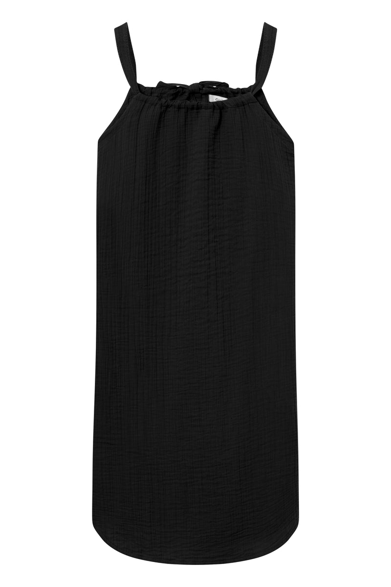 Givn Berlin Musselinkleid GBELIF aus Bio-Baumwolle mit verstellbaren Trägern Dress Black (Musselin)