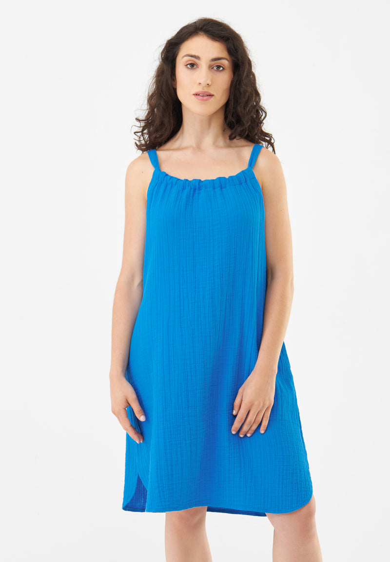 Givn Berlin Musselinkleid GBELIF aus Bio-Baumwolle mit verstellbaren Trägern Dress French Blue (Musselin)