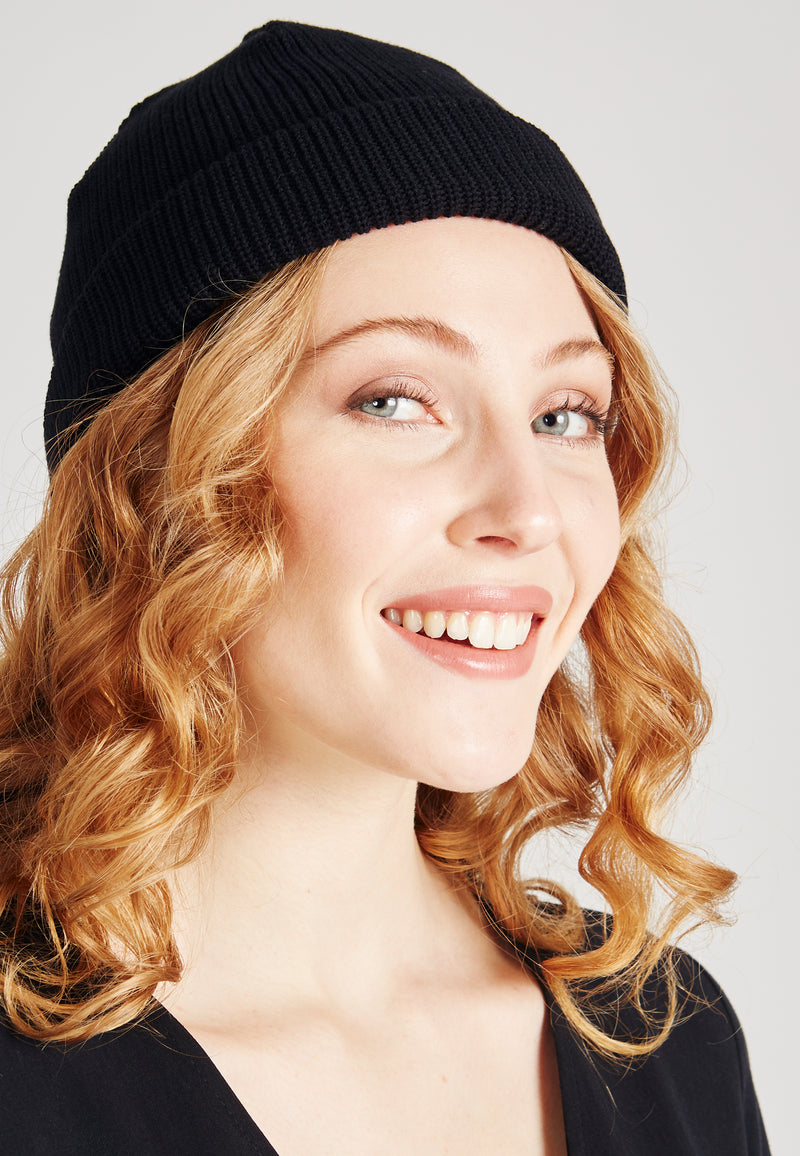 Givn Berlin Mütze CHRIS aus Bio-Baumwolle Beanie Black