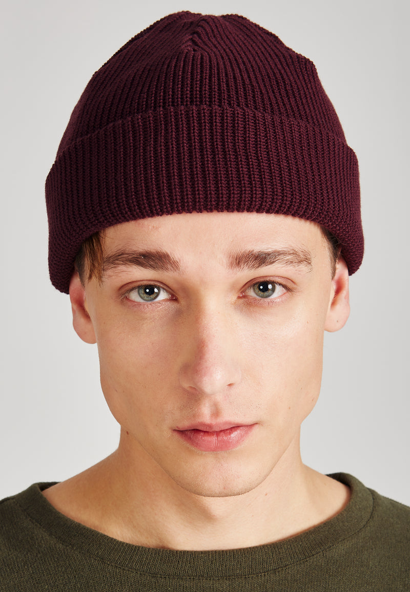 Givn Berlin Mütze CHRIS aus Bio-Baumwolle Beanie Bordeaux