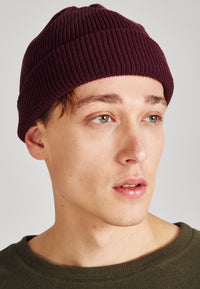 Givn Berlin Mütze CHRIS aus Bio-Baumwolle Beanie Bordeaux