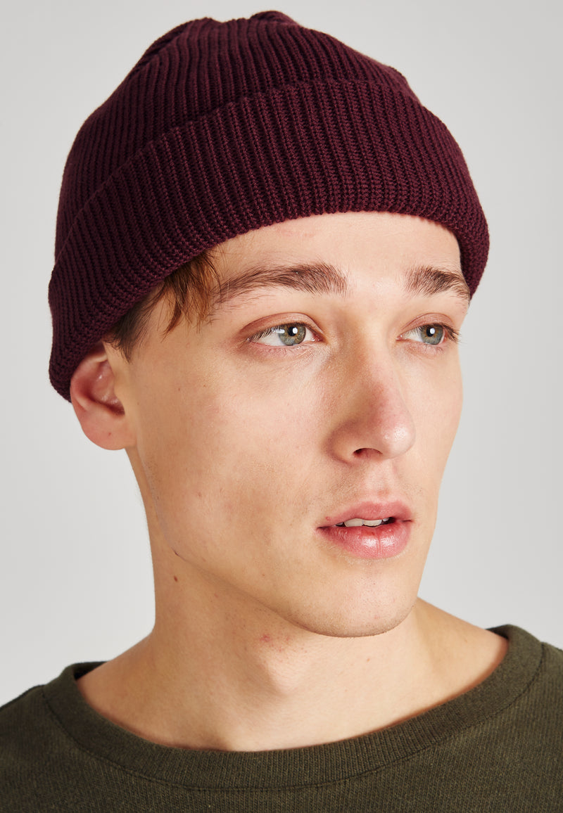 Givn Berlin Mütze CHRIS aus Bio-Baumwolle Beanie Bordeaux