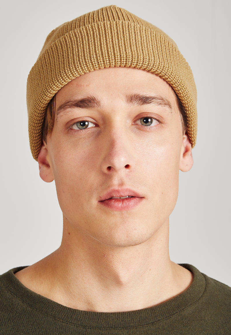 Givn Berlin Mütze CHRIS aus Bio-Baumwolle Beanie Camel