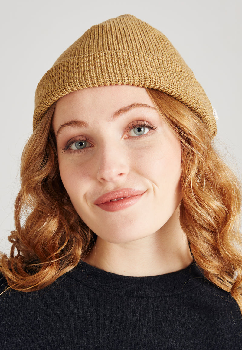 Givn Berlin Mütze CHRIS aus Bio-Baumwolle Beanie Camel