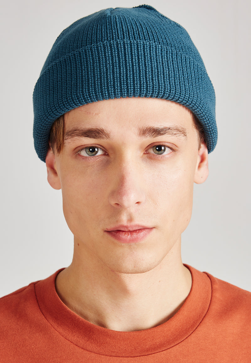 Givn Berlin Mütze CHRIS aus Bio-Baumwolle Beanie Teal Blue