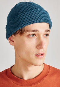 Givn Berlin Mütze CHRIS aus Bio-Baumwolle Beanie Teal Blue