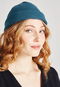 Givn Berlin Mütze CHRIS aus Bio-Baumwolle Beanie Teal Blue
