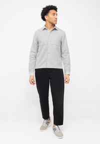 Givn Berlin Overshirt CRAIG aus Bio-Baumwolle Buttoned Shirt Light Grey